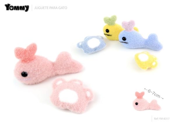Juguete para gato delfín con huellas (6-7cm) - Juguetes para gatos