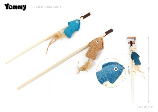 Juguete para gato en forma de pez 40cm, entretenimiento