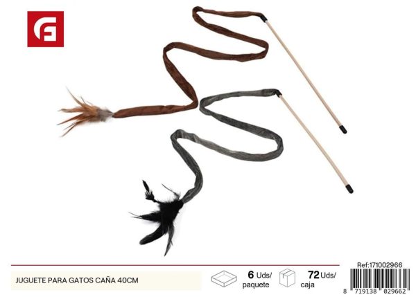 Juguete para gatos caña 40 cm - Juguetes para mascotas