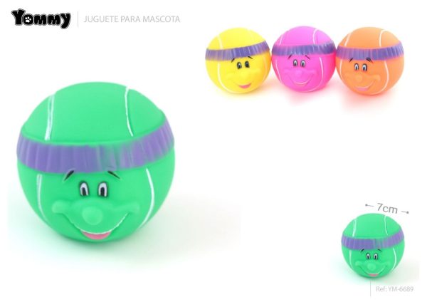 Juguete para mascotas balón de 7 cm - Juguete de goma
