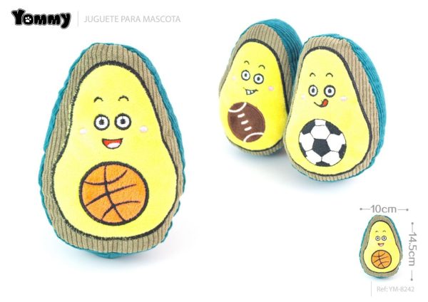 Juguete para mascotas de peluche en forma de aguacate de 14.5*10*7cm - Juguetes para mascotas