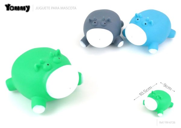 Juguete para mascotas en forma de hipopótamo 10.5*9cm