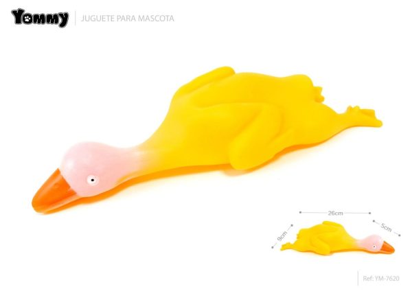Juguete para mascotas pato 26x9x5cm divertido y resistente