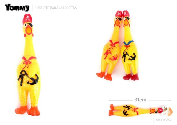 Juguete vinilo gallina 31 cm - Juguetes para mascotas