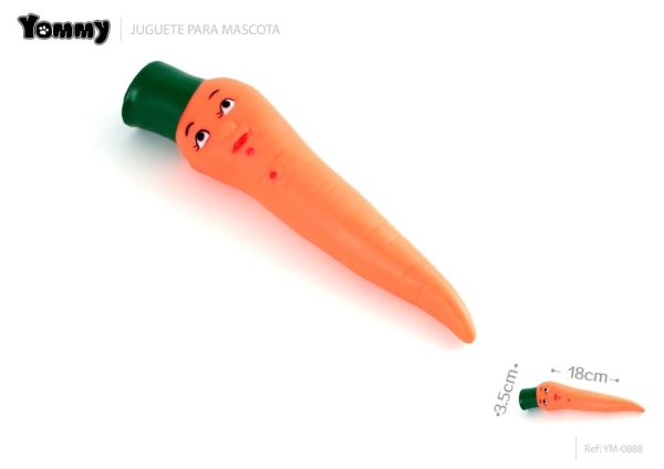 Juguete vinilo zanahoria 18*4.5*3.5cm - Juguetes para mascotas