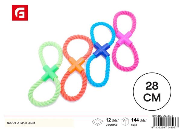 Nudo forma 8 28cm para mascotas - Juguetes para perros