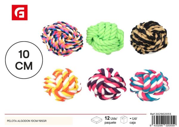 Pelota de algodón 10 cm - Juguetes para mascotas