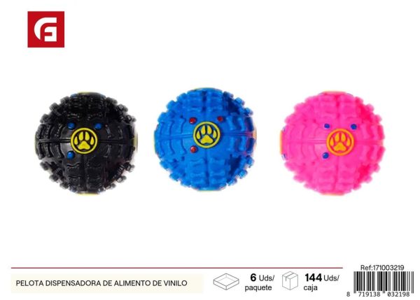 Pelota dispensadora de alimento de vinilo