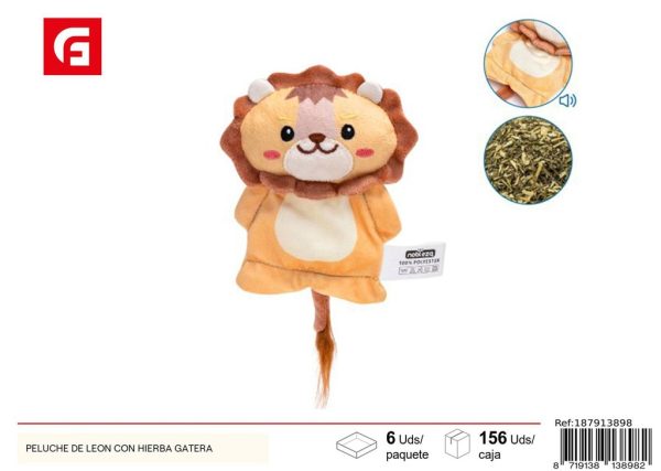 Peluche de león con hierba gatera - Juguetes para mascotas