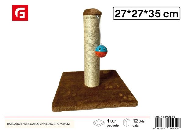Rascador para gatos con pelota 27*27*35 cm - Accesorios para mascotas