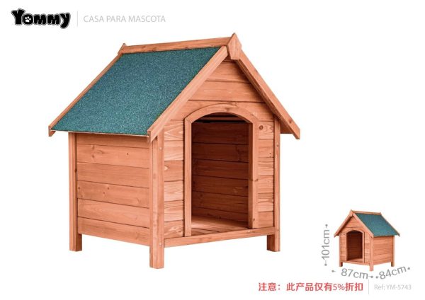 Casita de madera para mascotas 84*101*87cm - Accesorios para mascotas