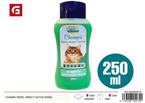Champú Repelente para Gatos 250 ml - Cuidado para mascotas