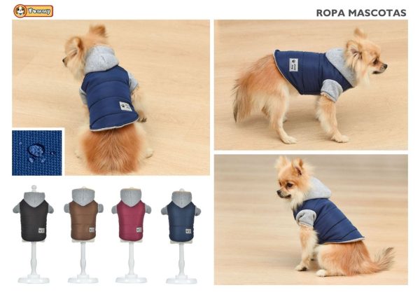 Chaqueta de lluvia con capucha para mascotas S - Ropa de mascotas