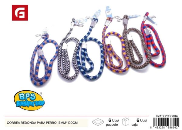 Correa redonda para perro 13mm x 120cm - Accesorios para mascotas