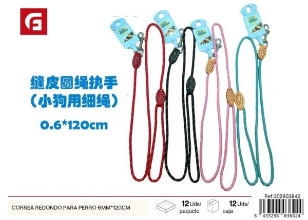 Correa redonda para perro de 6mm*120cm - Accesorios para mascotas