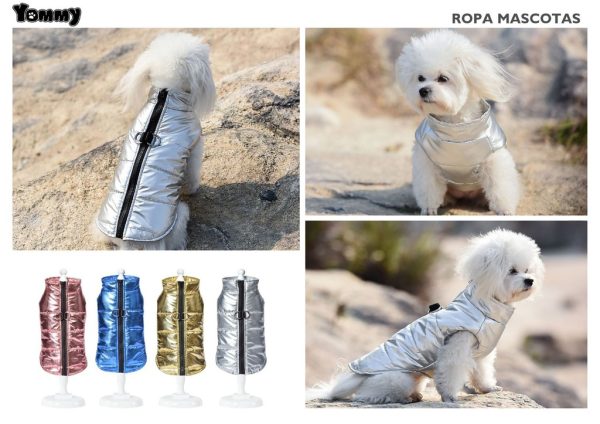 Ropa anorak brillo para perros 3XL - Moda para mascotas