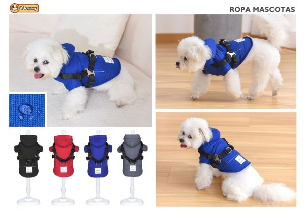 Ropa anorak con capucha para mascotas - Ropa para mascotas - Imagen 4