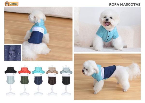 Ropa anorak con capucha para mascotas tamaño XL - Ropa para mascotas