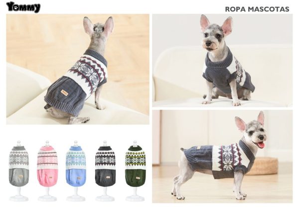 Ropa para mascotas - Jersey estampado para perros XL 40cm