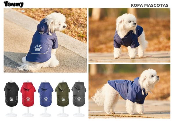 Ropa para mascotas - Ropa anorak con huella para perros 5XL