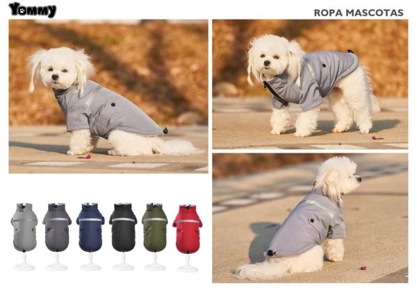 Ropa para mascotas - Ropa anorak reflectante para mascotas S