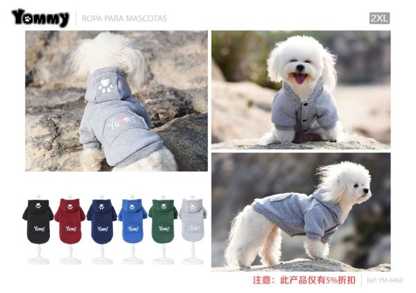 Sudadera con huella para perro 2XL - Ropa para mascotas