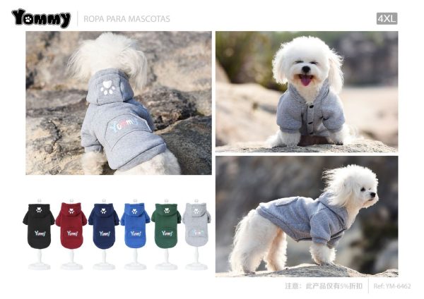 Sudadera con huella para perro 4XL - Ropa para mascotas