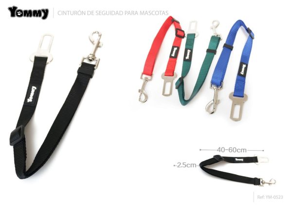 Cinturón de seguridad para coche de perro 2.5x40-60cm para transporte seguro