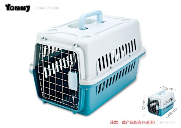 Transportín para mascotas (azul) 48x32x30cm - Accesorios para mascotas