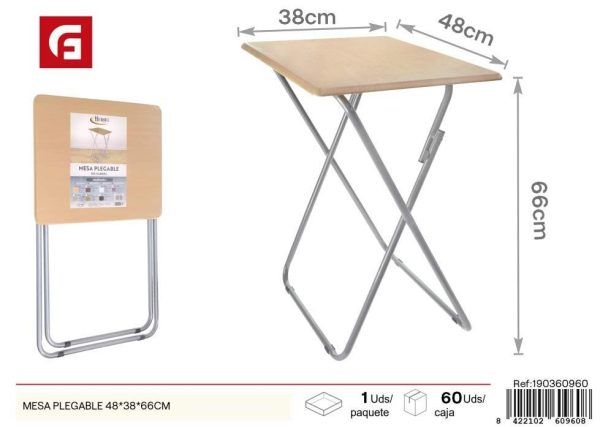 Mesa plegable 48 x 38 x 66 cm - Muebles y organización