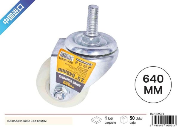 Rueda giratoria 2.5 pulgadas 12*30mm - Herramientas de ferretería