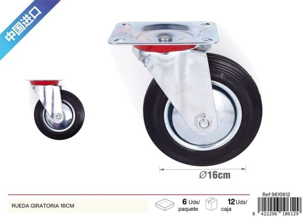Rueda giratoria de 16 cm - Accesorios de ferretería