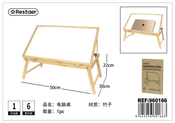 Bandeja de bambú para ordenador 50x30x22 cm - Muebles para el hogar