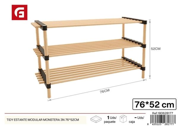 Estante modular Monstera 3N 76x52 cm - Muebles de decoración