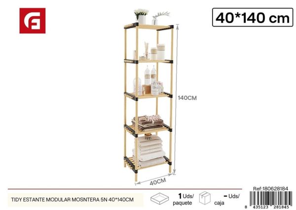 Estante modular Tidy Monstera 5 niveles 40*140cm - Muebles de decoración