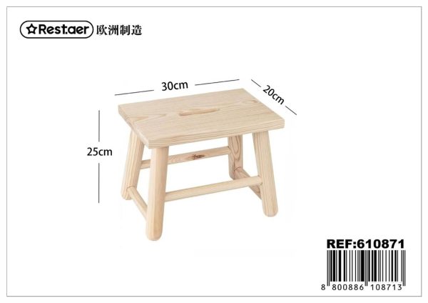 Banco Fissura 20x30x25cm - Muebles de madera para el hogar