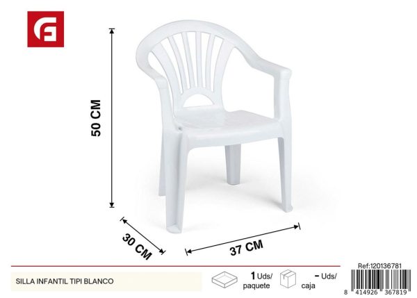 Silla infantil tipi blanca - Muebles para niños