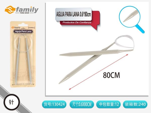 Aguja para lana 6.0mm - Agujas de ganchillo y manualidades