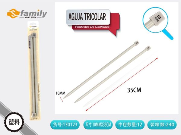 Aguja tricolor 10MM*35CM - Utensilios de costura