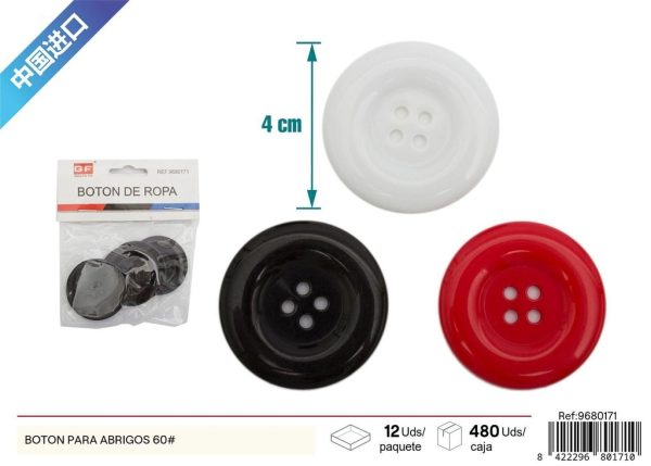 Botón para abrigos 60# - Accesorios de costura y confección