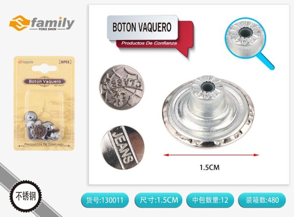 Botón vaquero - Botones y accesorios de costura
