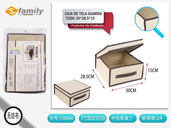 Caja de tela guarda todo 30x28.5x15 cm - Artículos de tienda