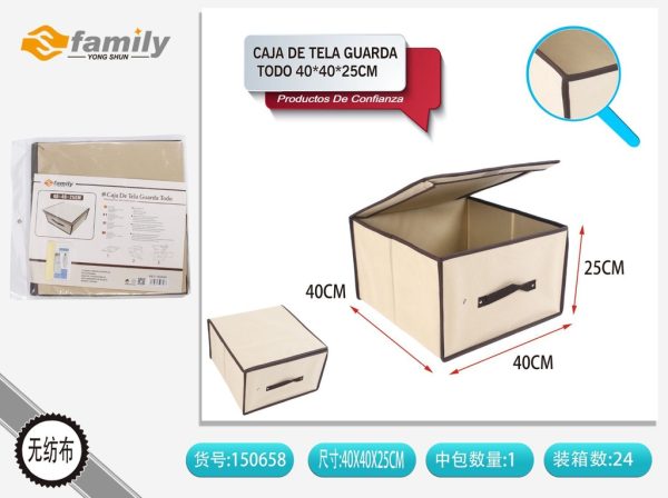 Caja de tela guarda todo 40x40x25cm - Artículos de almacenamiento