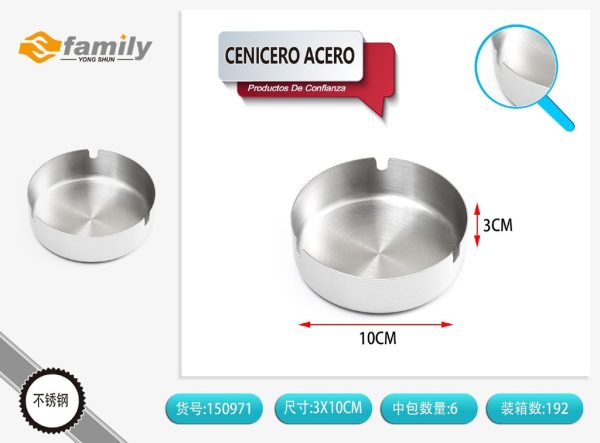 Cenicero de acero 10 cm - Accesorios para fumar