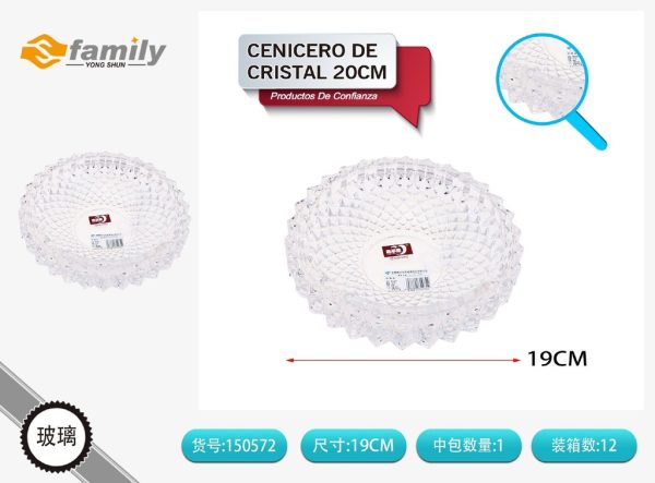 Cenicero de cristal 20 cm - Accesorios para fumar