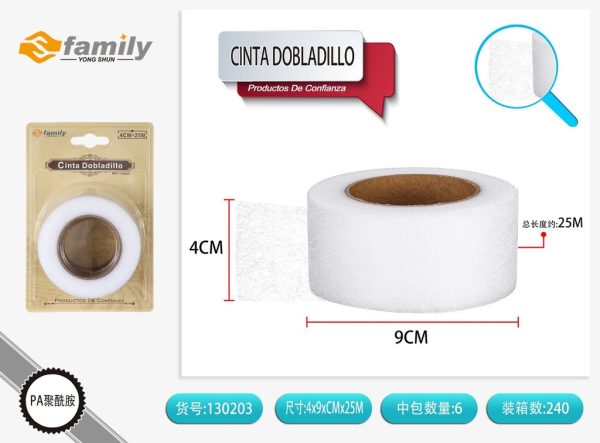 Cinta blanca para dobladillo 4x25m - Accesorios de costura
