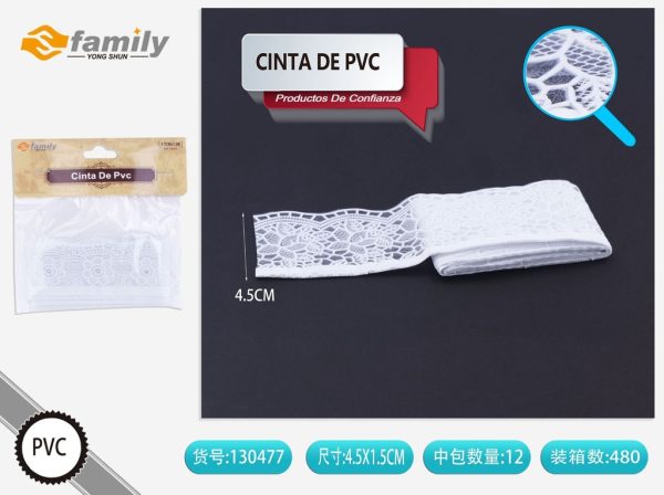 Cinta de PVC blanca 4.5x1.5m - Cinta decorativa y manualidades