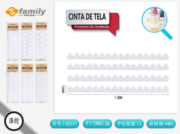 Cinta de Tela 1.5CM*1.8M - Cinta decorativa de tela