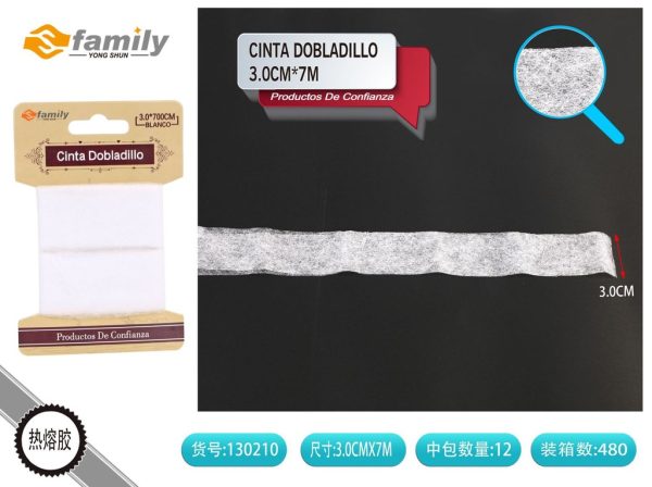 Cinta de doblez de 3.0 cm*7m blanca - Artículos de costura