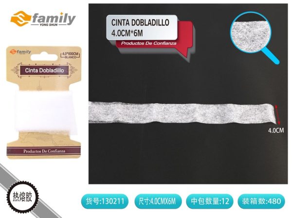 Cinta de doblez de 4.0 cm*6m blanca - Artículos de costura
